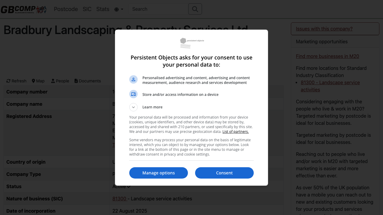 BRADBURY LANDSCAPING & PROPERTY SERVICES LTD website preview