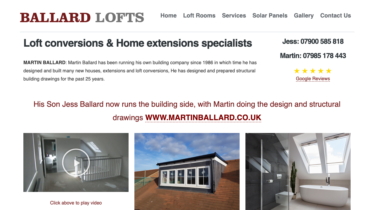 BALLARD LOFT ROOMS LTD website preview