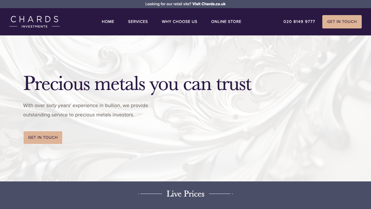 CHARAD INVESTMENTS LTD website preview