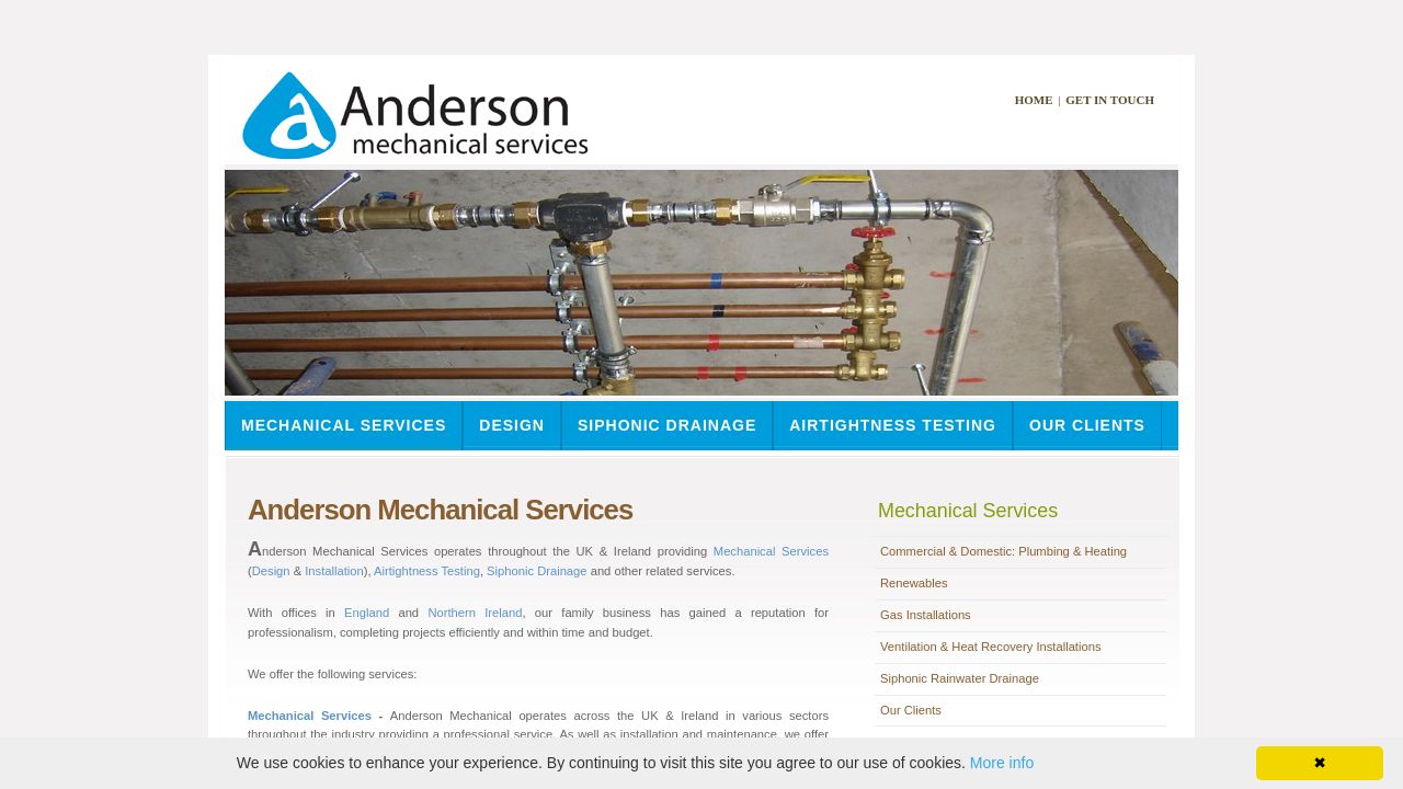 ANDERSON MECHANICAL LIMITED website preview