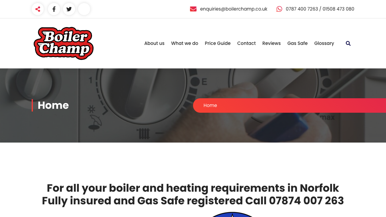 BOILER CHAMP LTD website preview