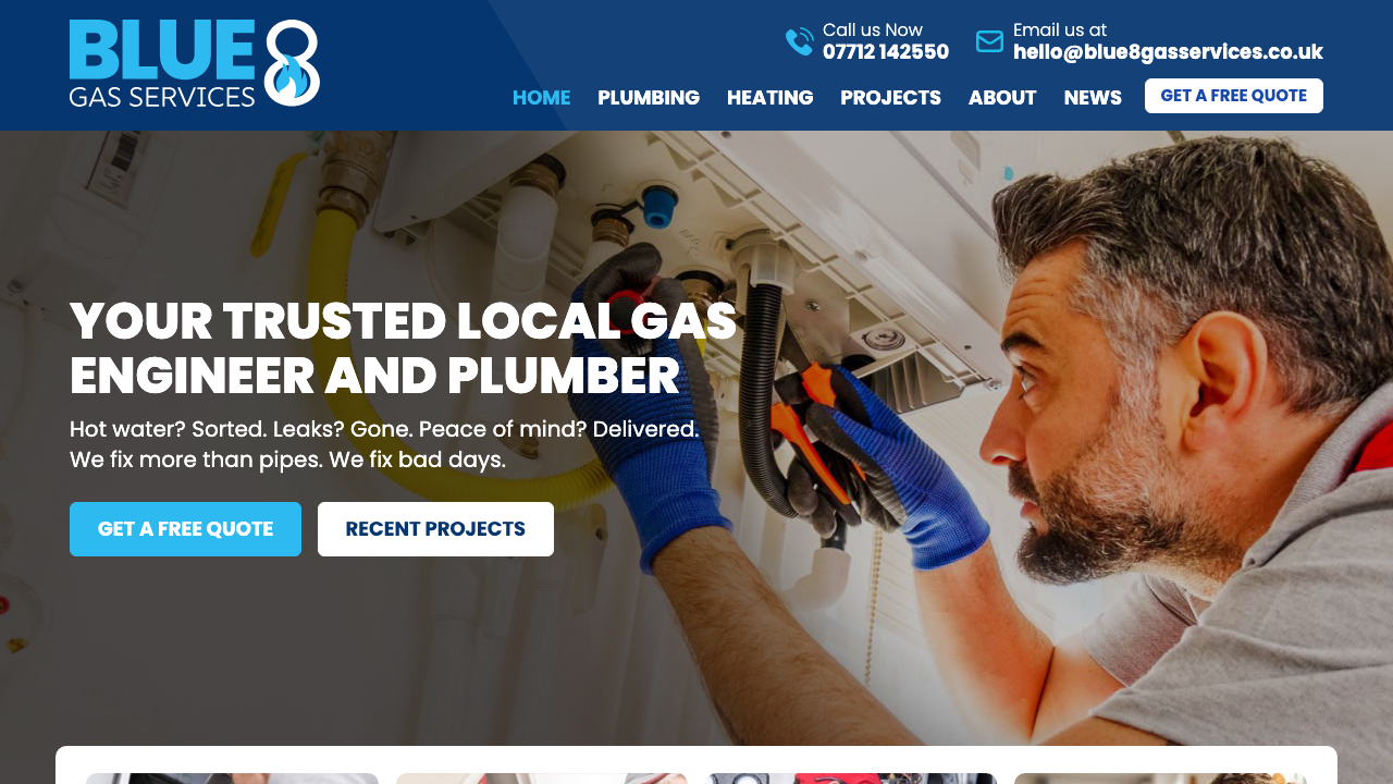 BLUE 8 GAS SERVICES LTD website preview