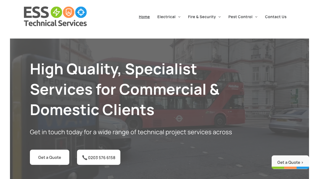 ESS TECHNICAL SERVICES LIMITED website preview