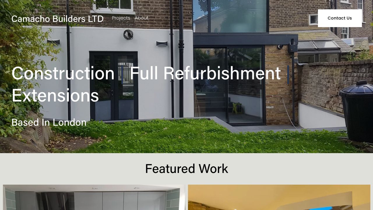 CAMACHO BUILDERS LIMITED website preview