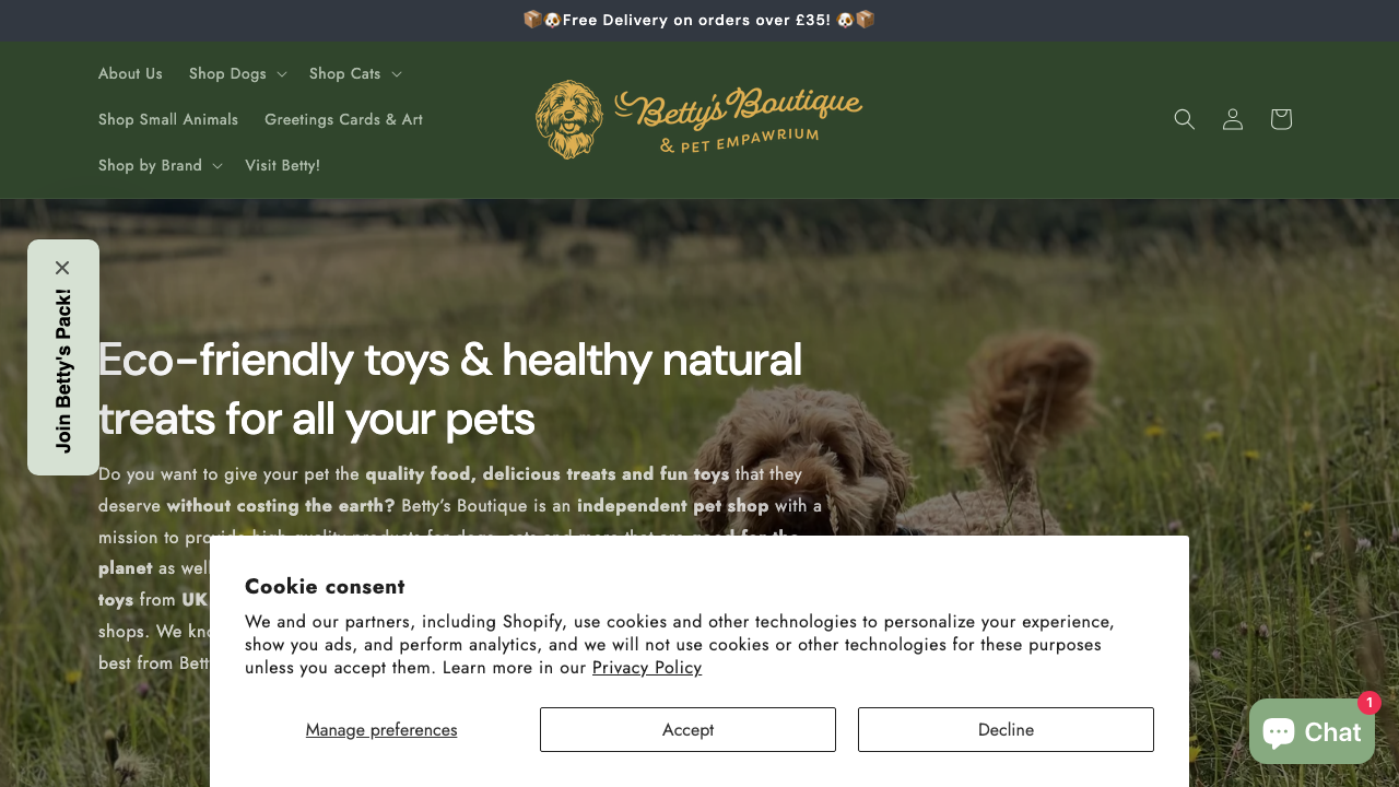 BETTY'S PET SUPPLIES LIMITED website preview