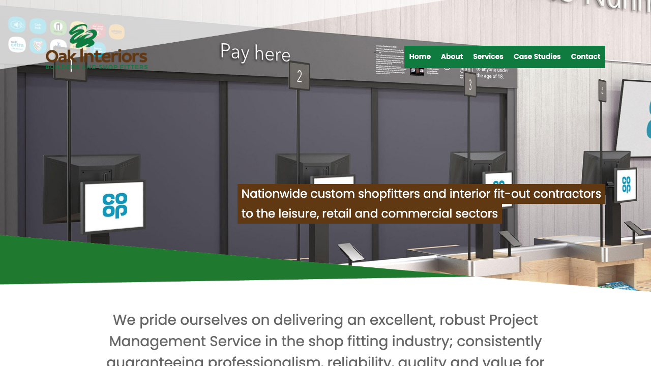 BLUE OAK INTERIORS LIMITED website preview