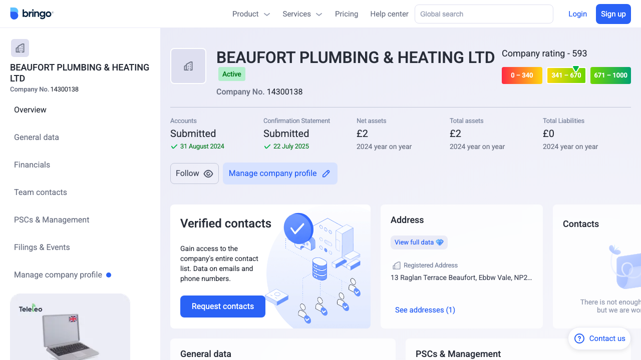 BEAUFORT PLUMBING & HEATING LTD website preview