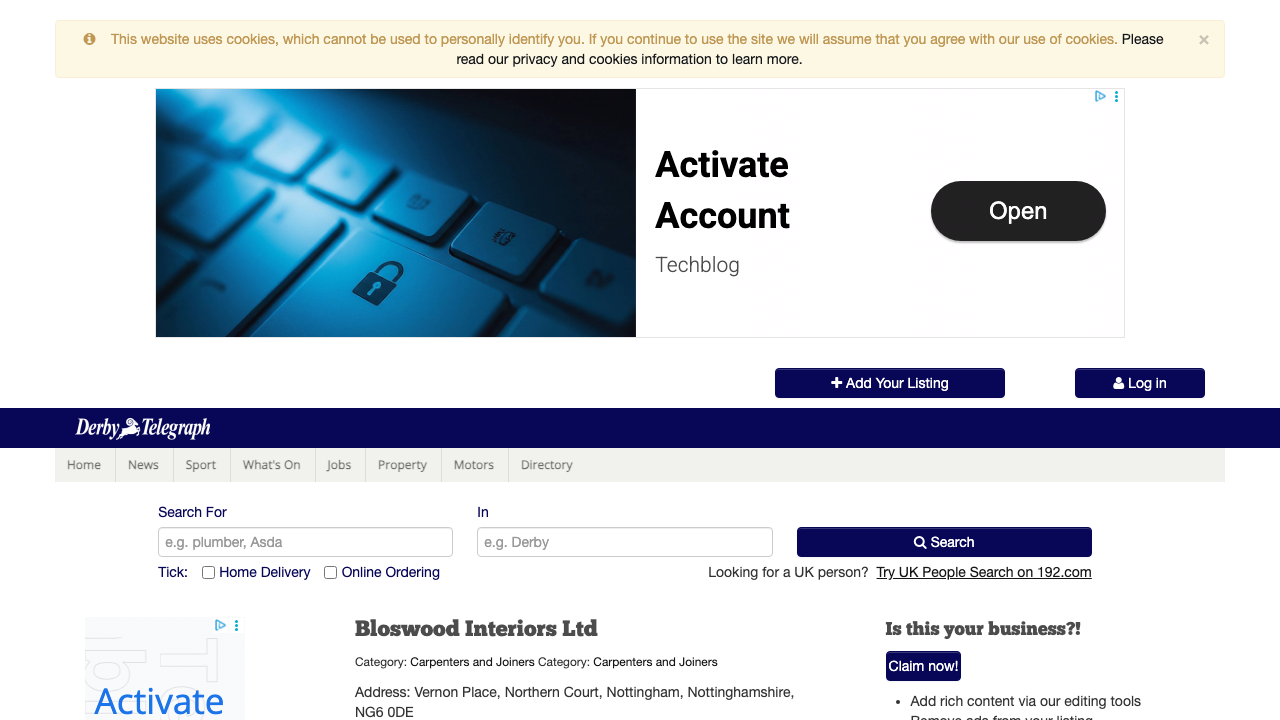 BLOSWOOD INTERIORS LIMITED website preview