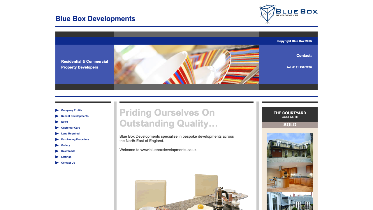 BLUE BOX (NORTH EAST) LIMITED website preview