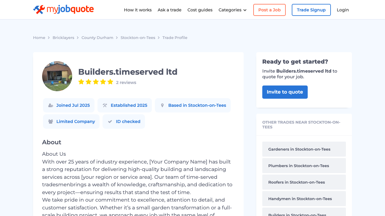 BUILDERS.TIMESERVED LTD website preview