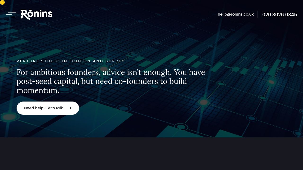 BTTR VENTURE STUDIO LIMITED website preview