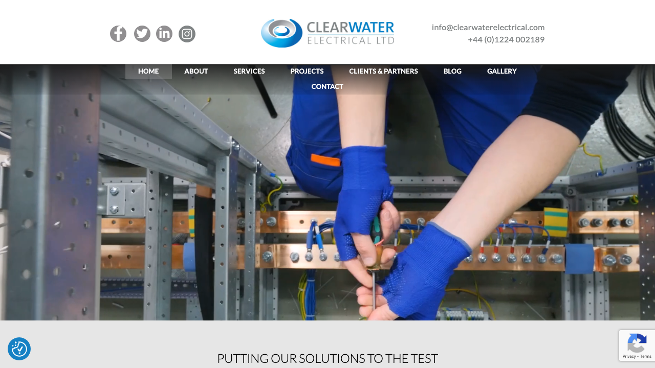 CLEARWATER ELECTRICAL (WALES) LTD website preview