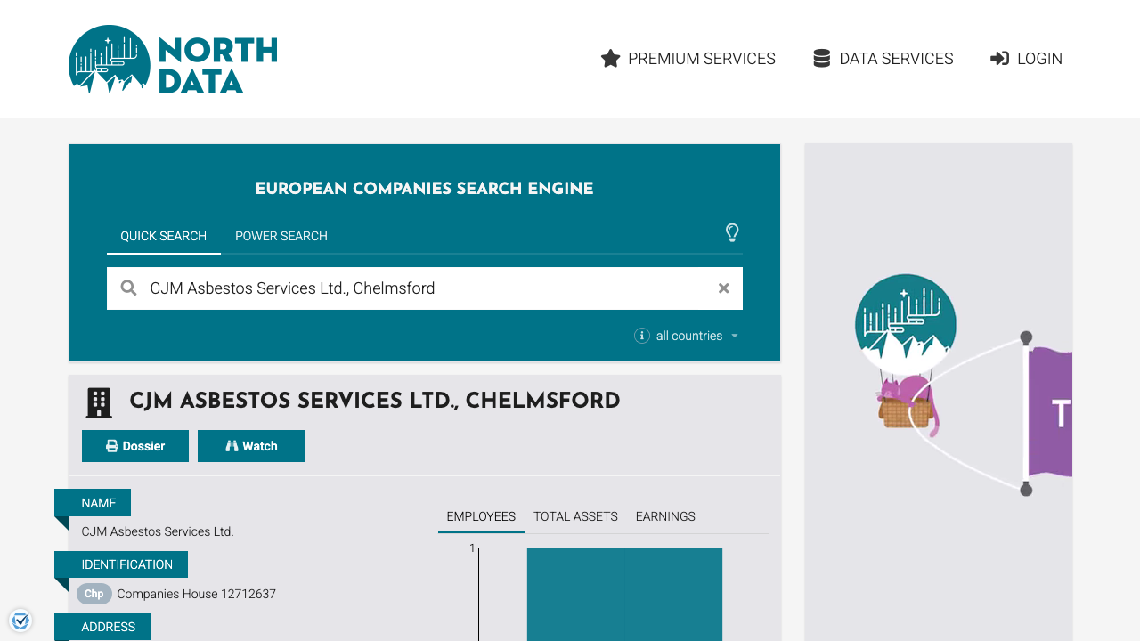 CJM ASBESTOS SERVICES LTD website preview