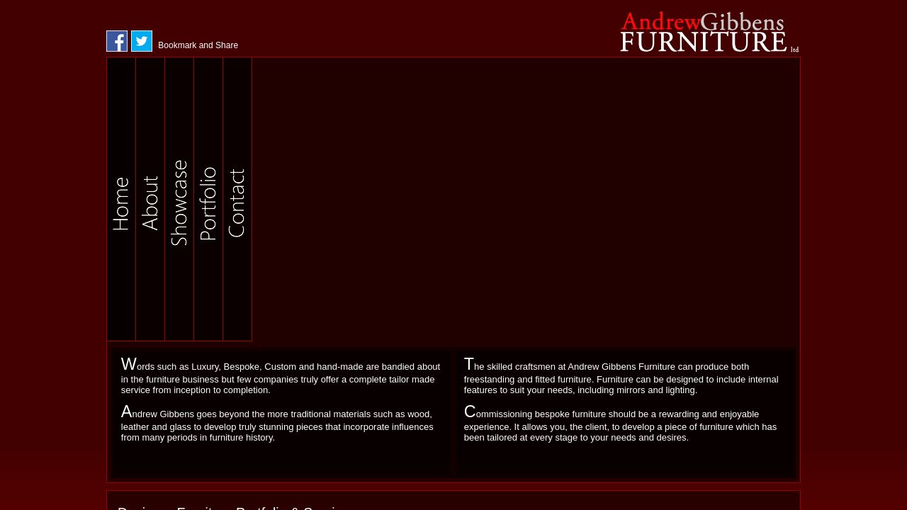 ANDREW GIBBENS FURNITURE LIMITED website preview