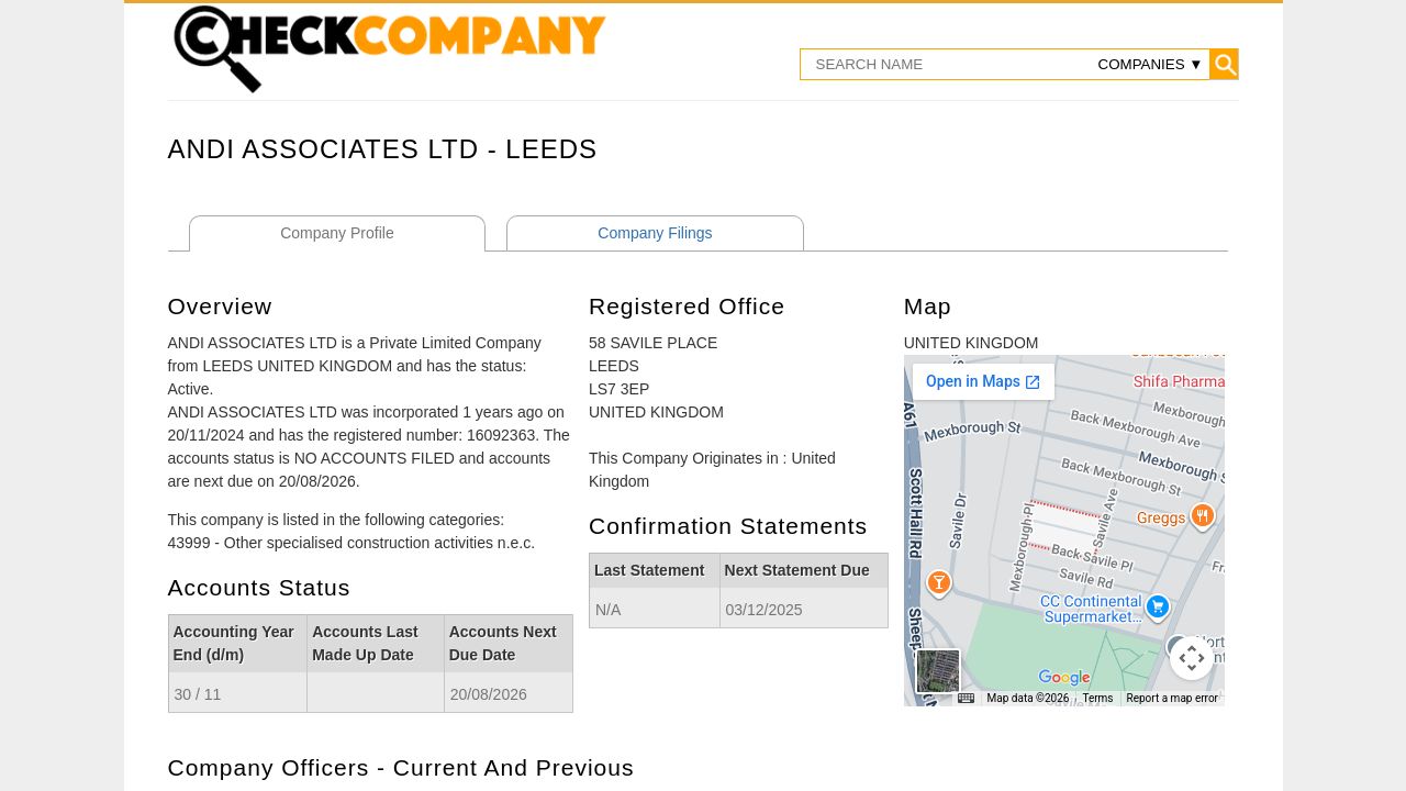 ANDI ASSOCIATES LTD website preview