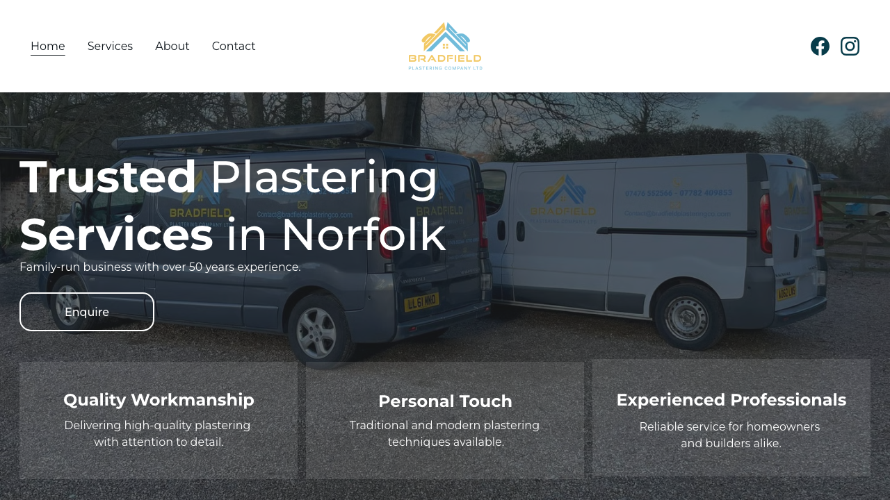 BRADFIELD PLASTERING COMPANY LTD website preview