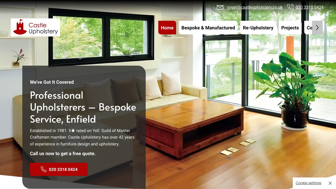 CASTLE UPHOLSTERY LIMITED website preview