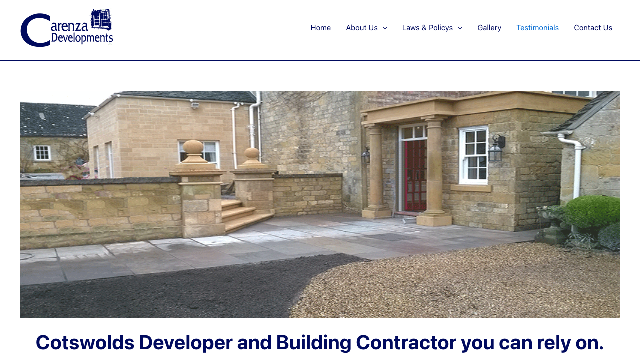 CARENZA DEVELOPMENTS LTD. website preview