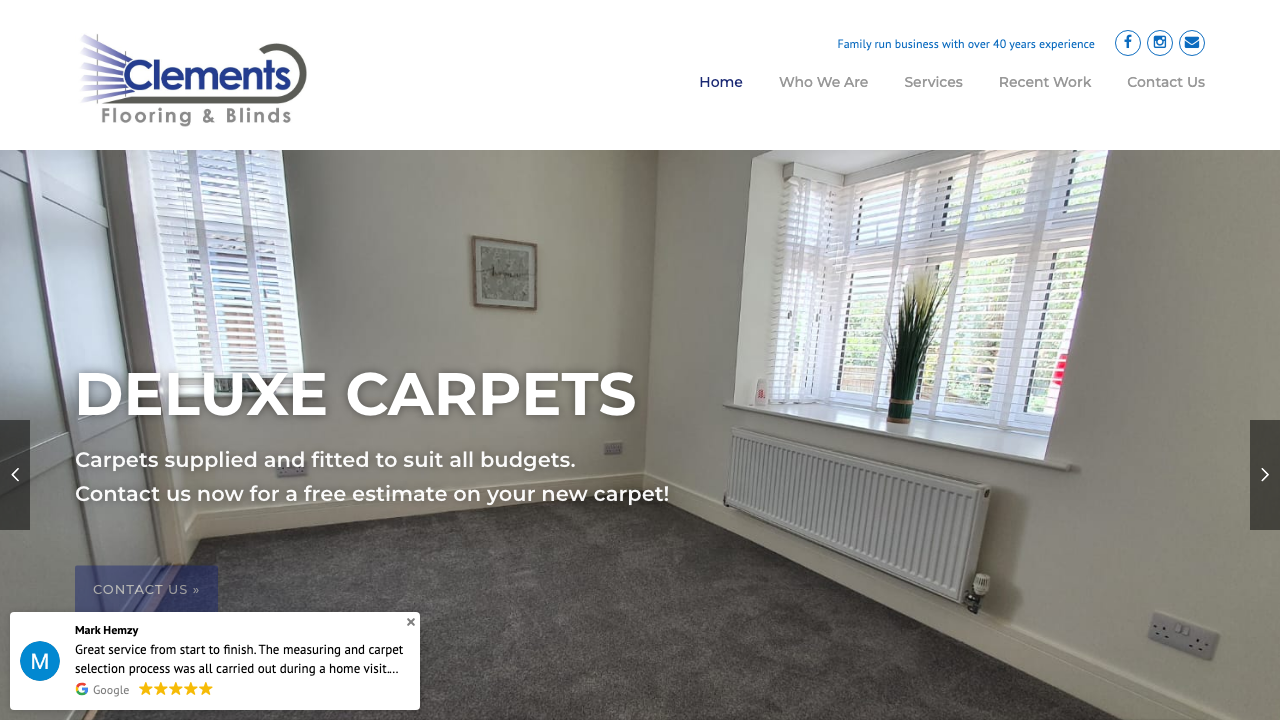 CLEMENTS FLOORING AND BLINDS LTD website preview