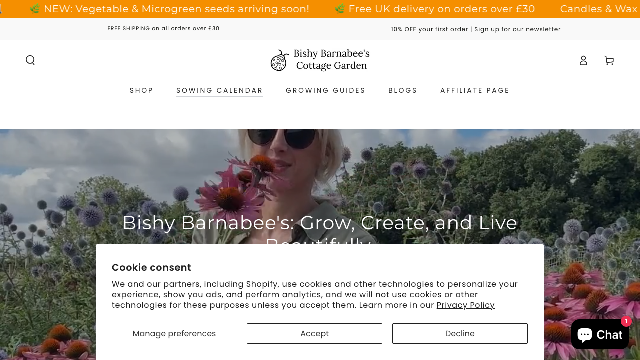 BISHY BARNABEES COTTAGE GARDEN LTD website preview