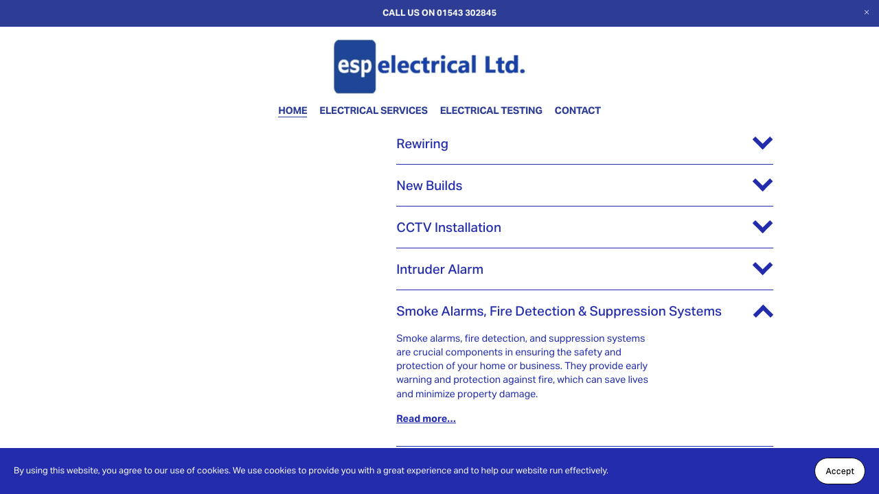 ESP ELECTRICAL LTD website preview
