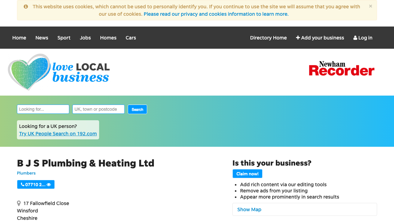 BJS PLUMBING AND HEATING LIMITED website preview