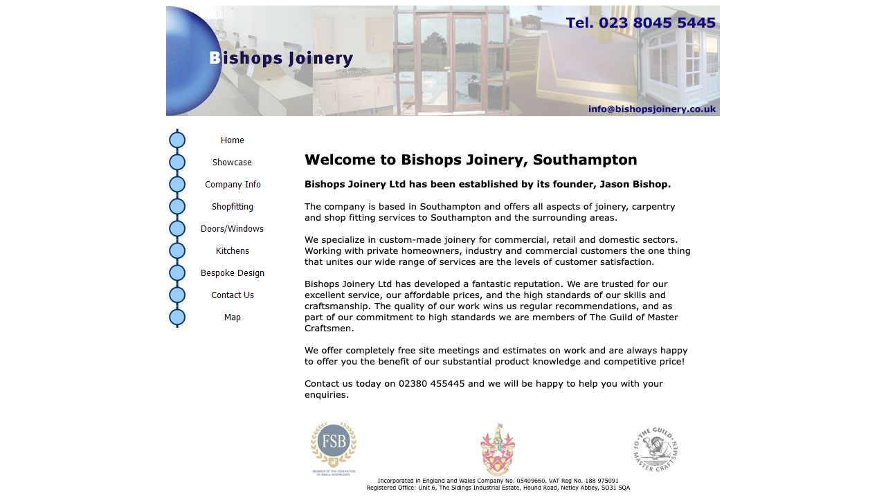 BISHOPS DESIGN LTD website preview