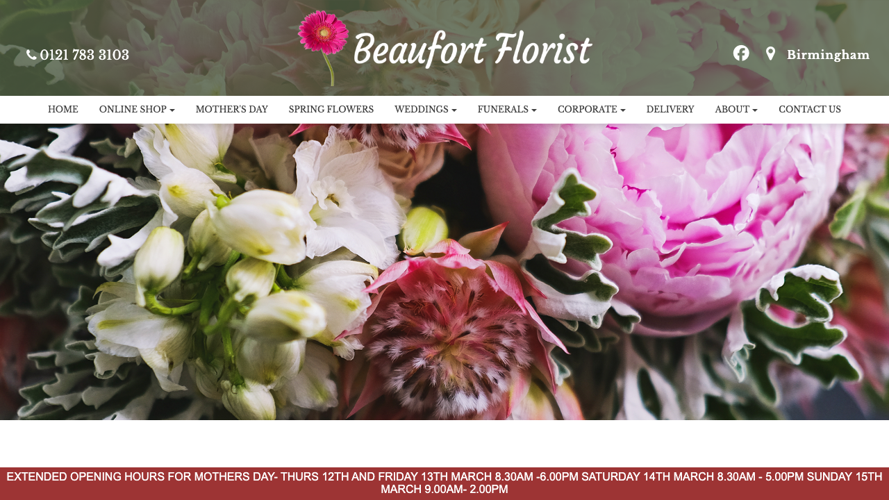 BEAUFORT FLORISTS BIRMINGHAM LIMITED website preview