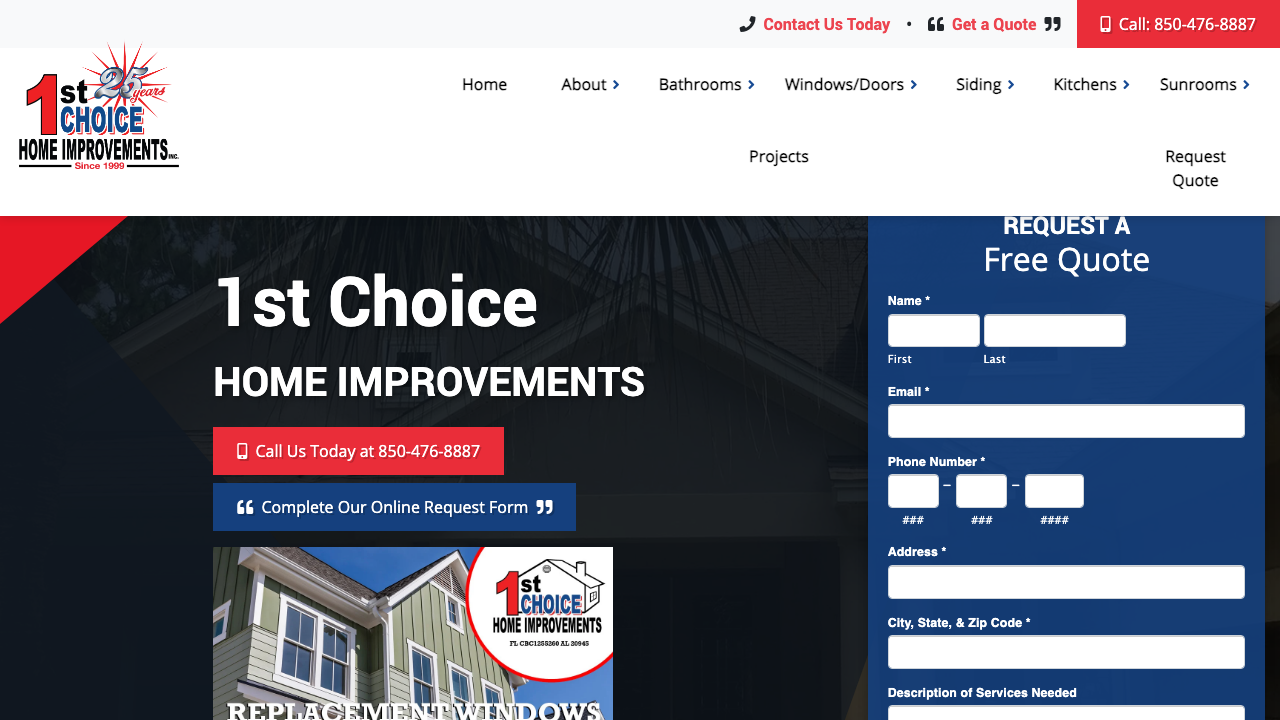1ST CHOICE HOME IMPROVEMENTS SCOTLAND LTD website preview