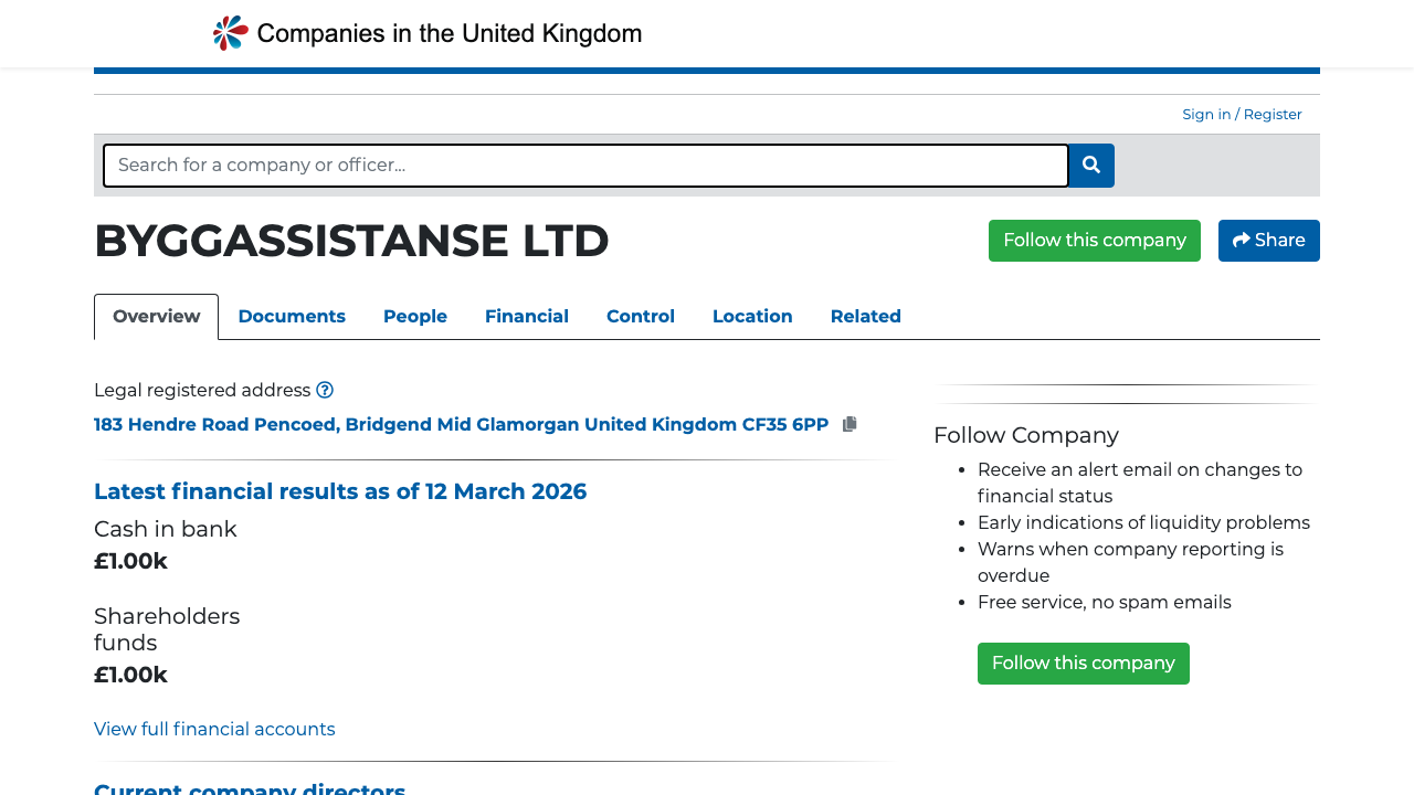 BYGGASSISTANSE LTD website preview