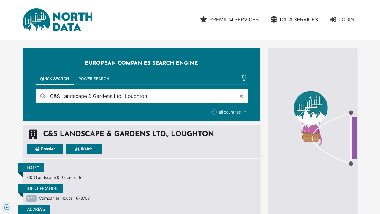 C&S LANDSCAPE & GARDENS LTD website preview