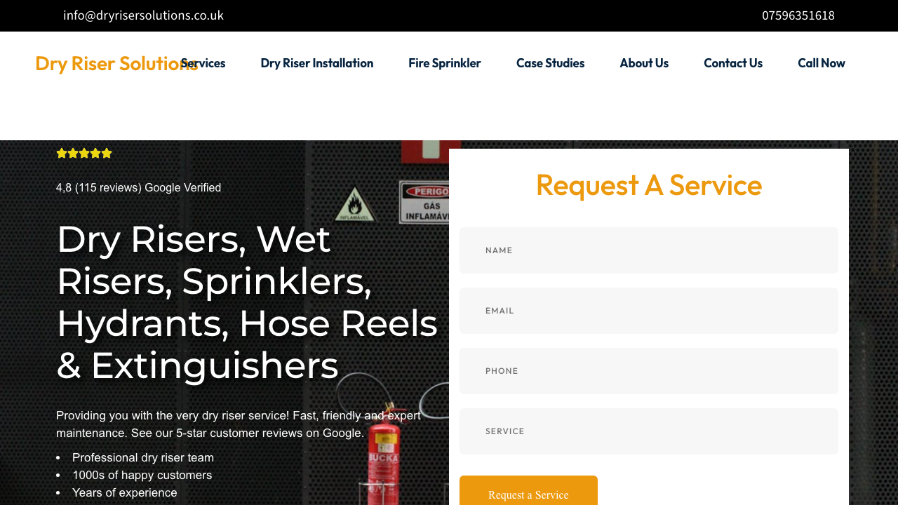 1ST CHOICE DRY RISERS LTD website preview
