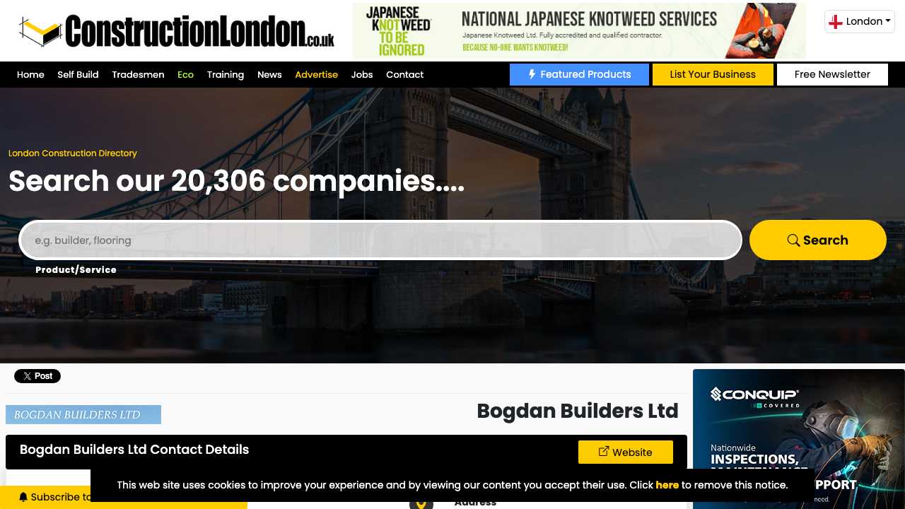 BOGDAN BUILDERS LIMITED website preview