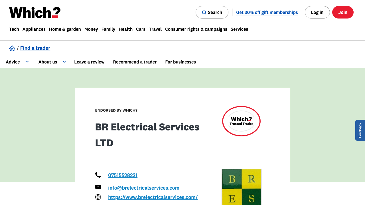 BRS PLUMBING & HEATING SERVICES LTD website preview