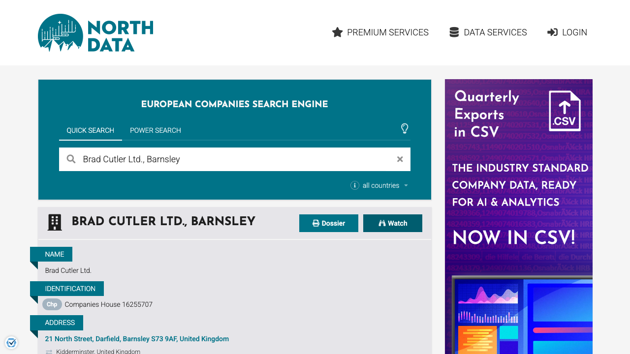 BRAD CUTLER LTD website preview