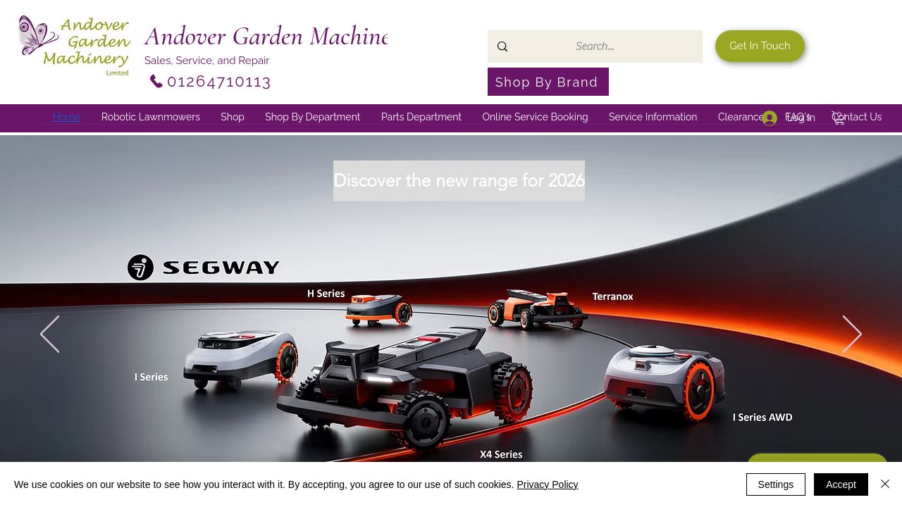 ANDOVER GARDEN MACHINERY LTD website preview