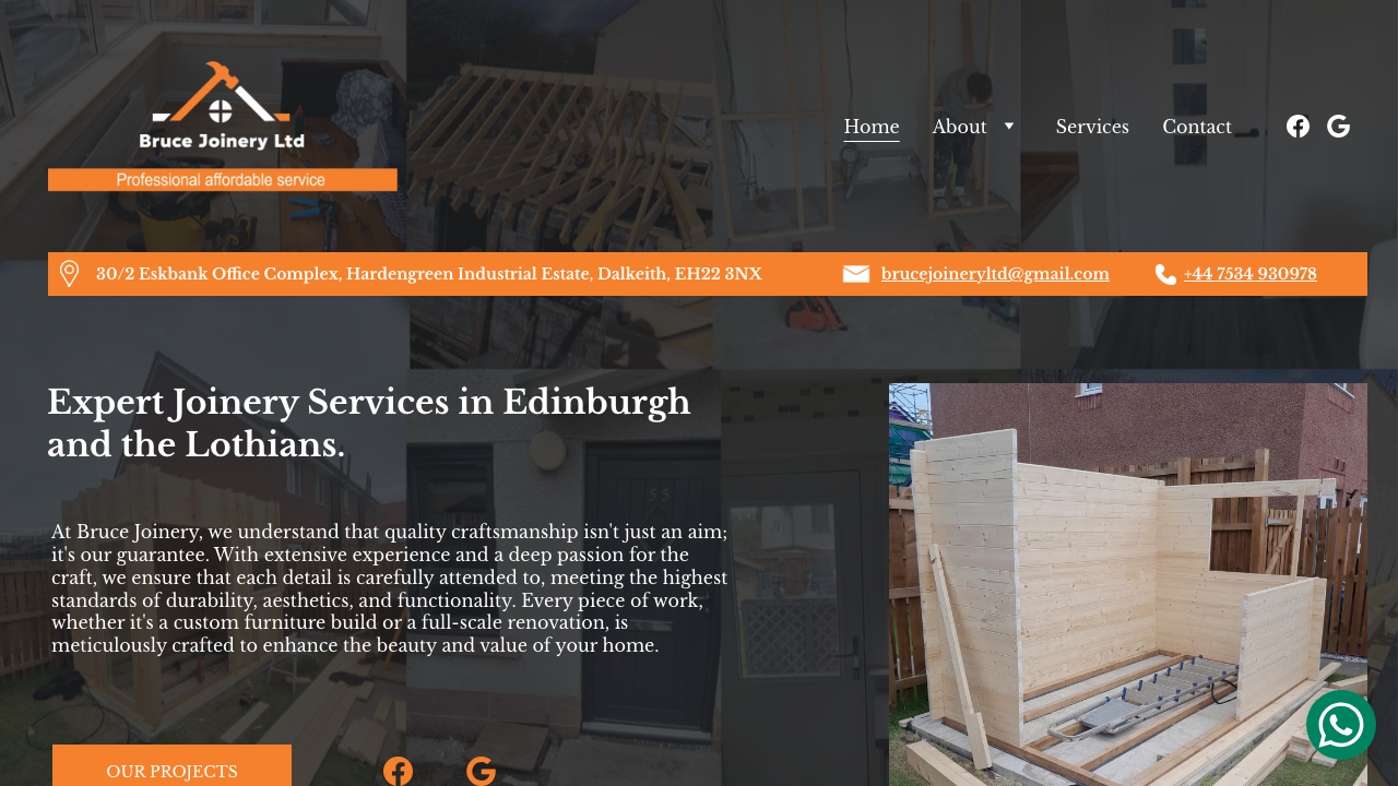 BRUCE GILLIE JOINERY LTD website preview