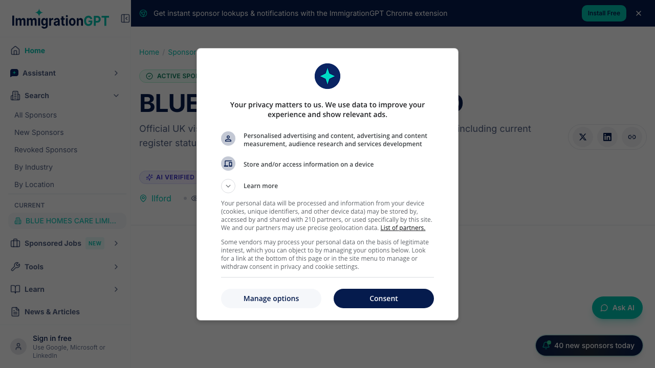 BLUE HOMES CARE LIMITED website preview