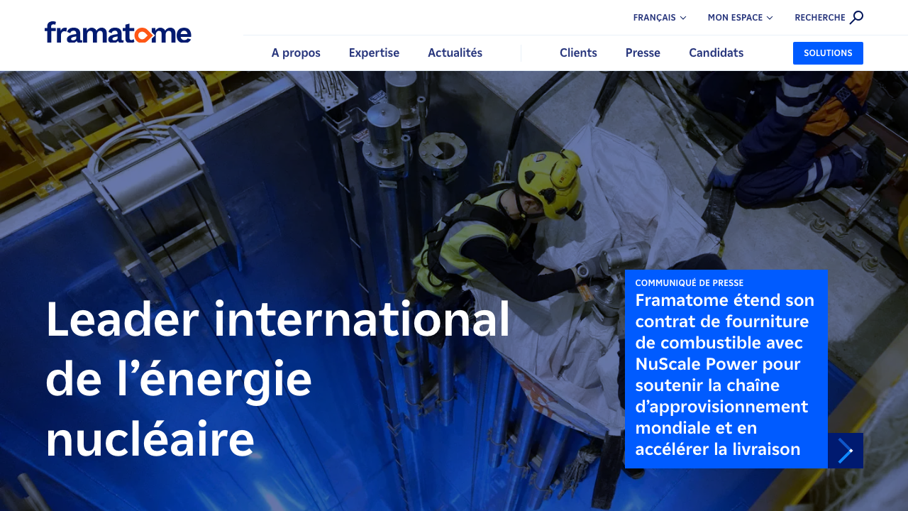 FRAMATOME LIMITED website preview