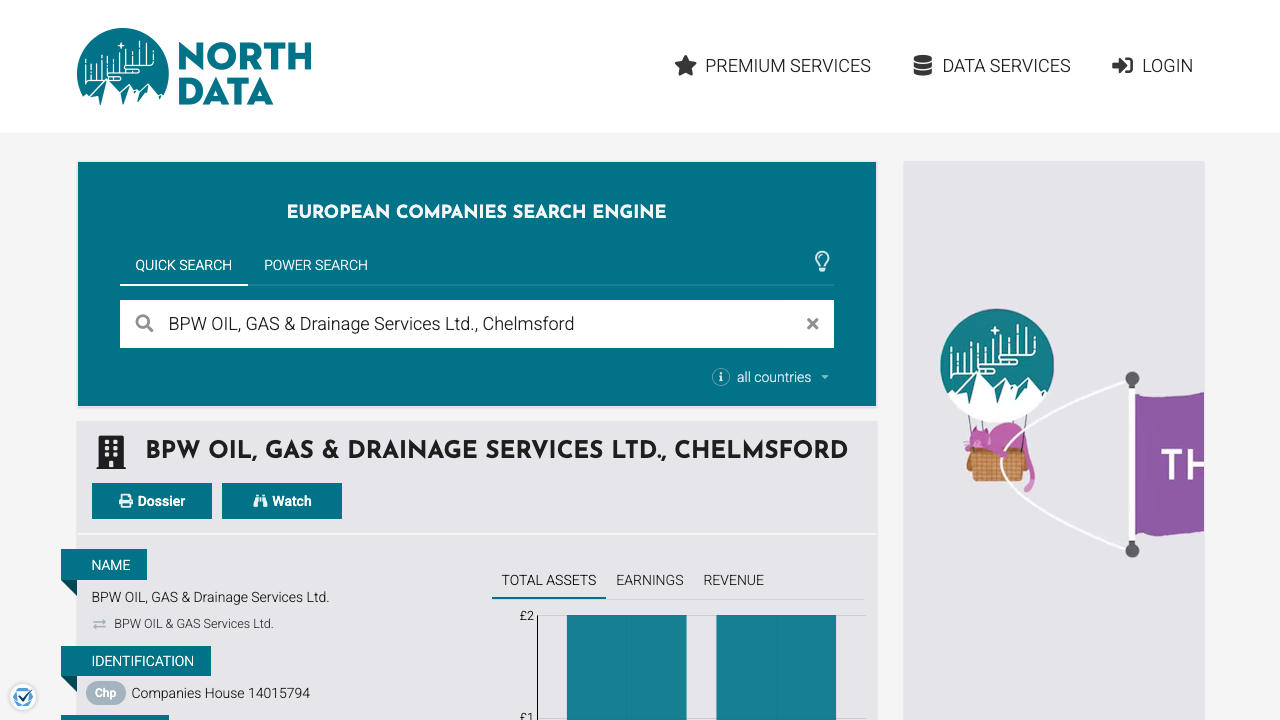 BPW OIL, GAS & DRAINAGE SERVICES LTD website preview