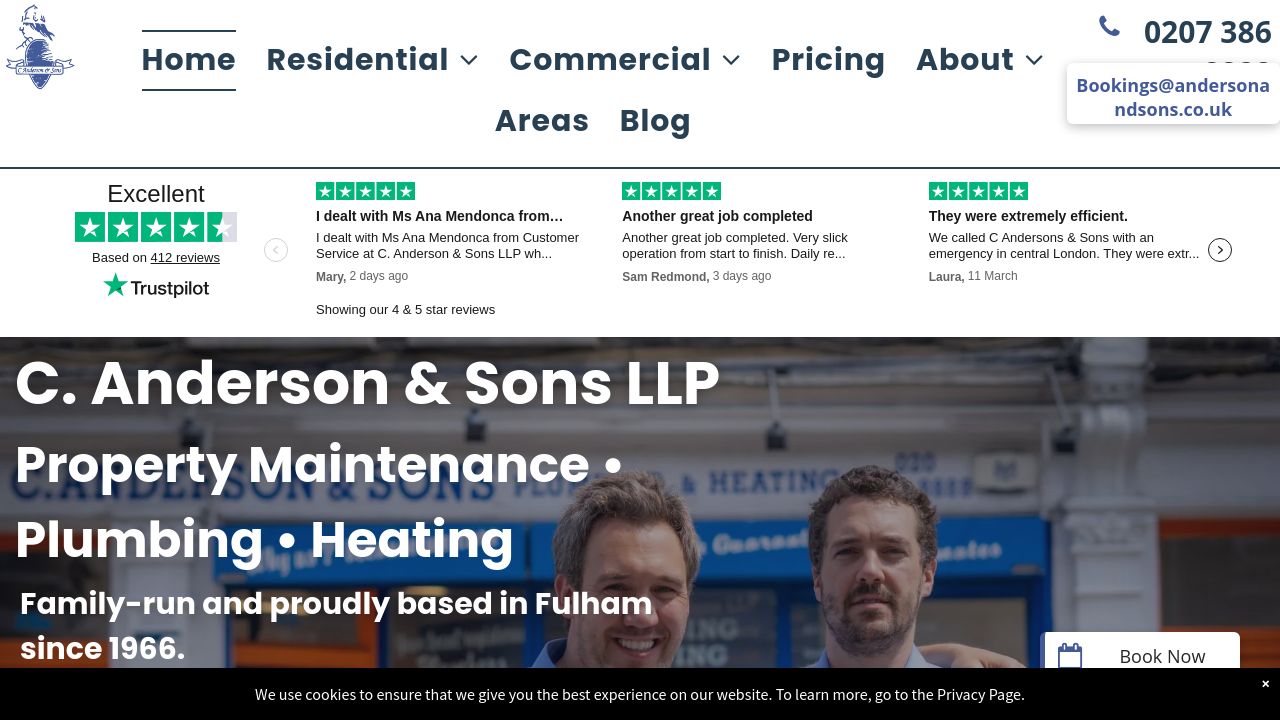 ANDERSON’S PLUMBING LTD website preview