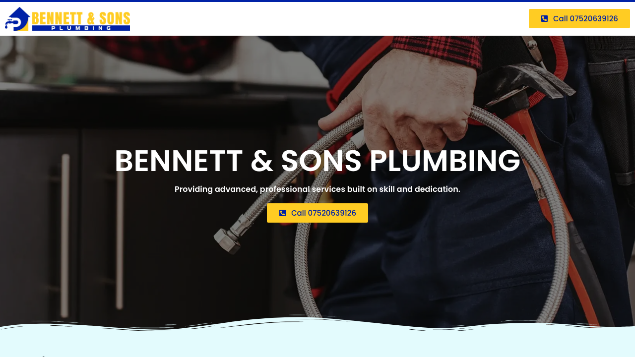 BENNETT & SONS PLUMBING LIMITED website preview