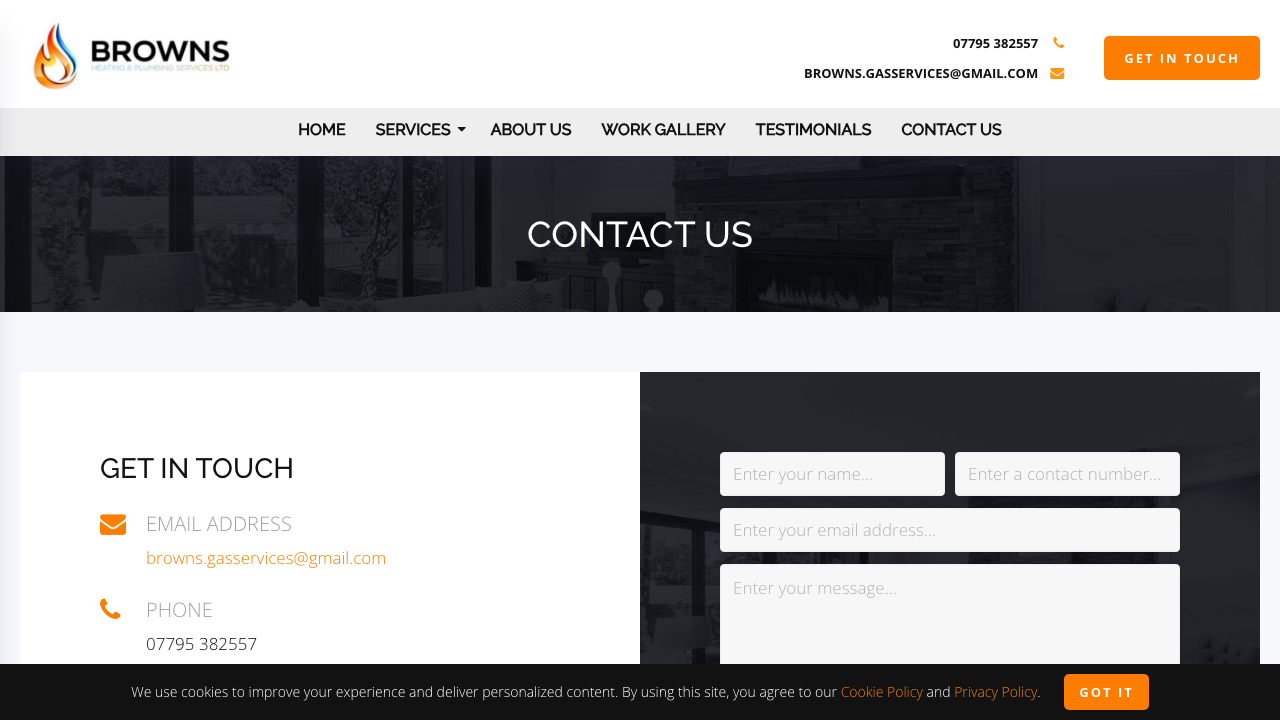 BROWNS HEATING AND PLUMBING SERVICES LTD website preview
