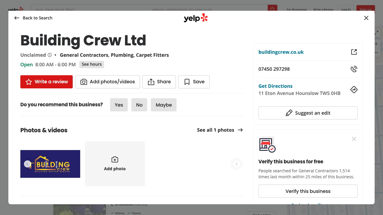 BUILDING CREW LTD website preview