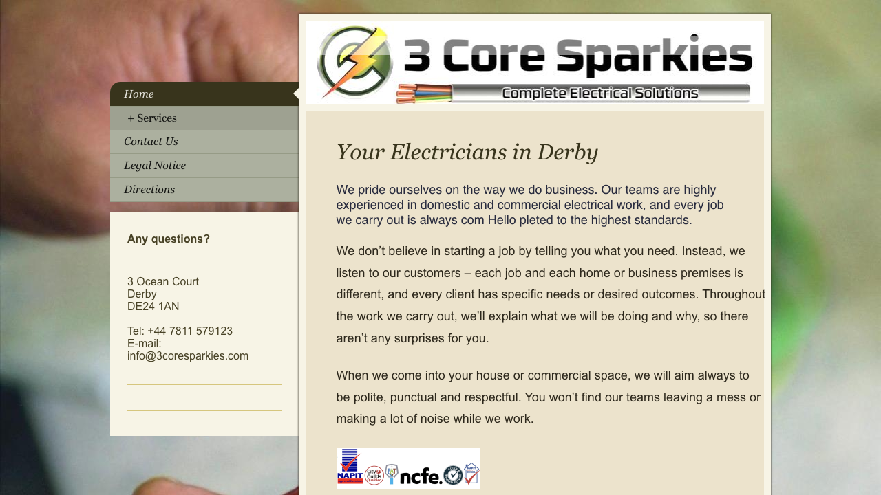 2 CORE ELECTRICAL LIMITED website preview