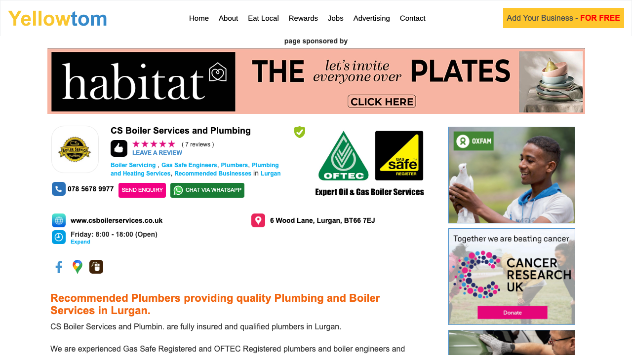 C&S HEATING LTD website preview