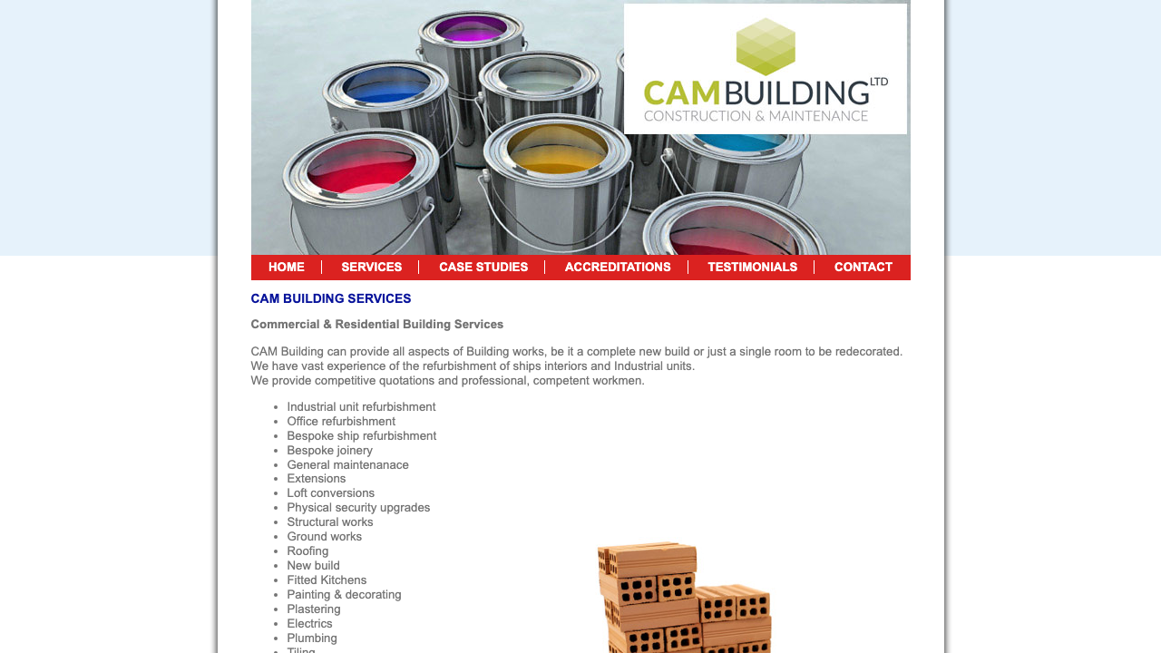 CAM PLUMBING LIMITED website preview