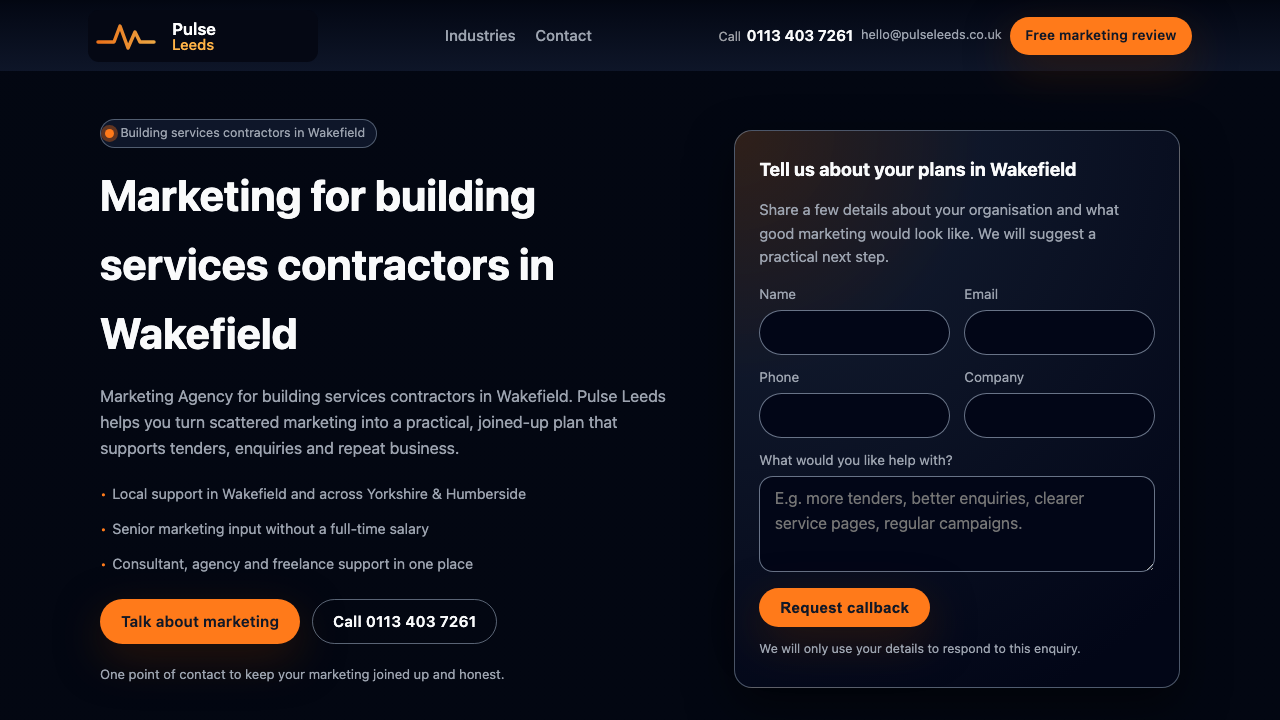 BUILDING CONTRACTOR - MARKETING LTD website preview