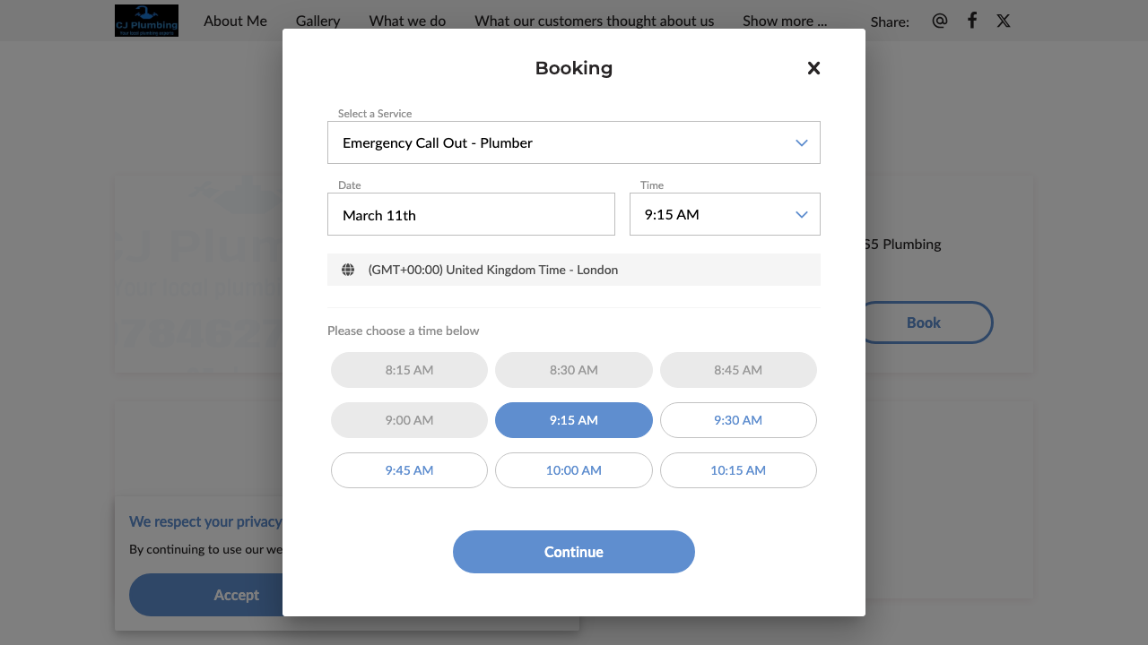 C&J PLUMBING AND GAS SERVICES LTD website preview