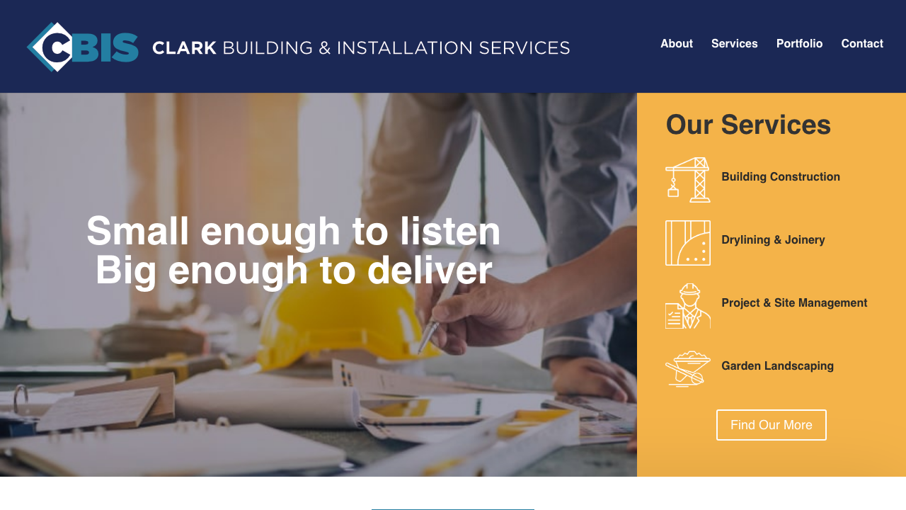 CLARK BUILDING & INSTALLATION SERVICES LIMITED website preview